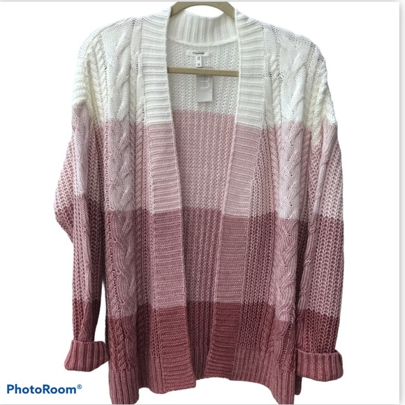 XL Cable Knit Colourblock Cardigan - Picture 7 of 12